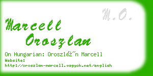 marcell oroszlan business card